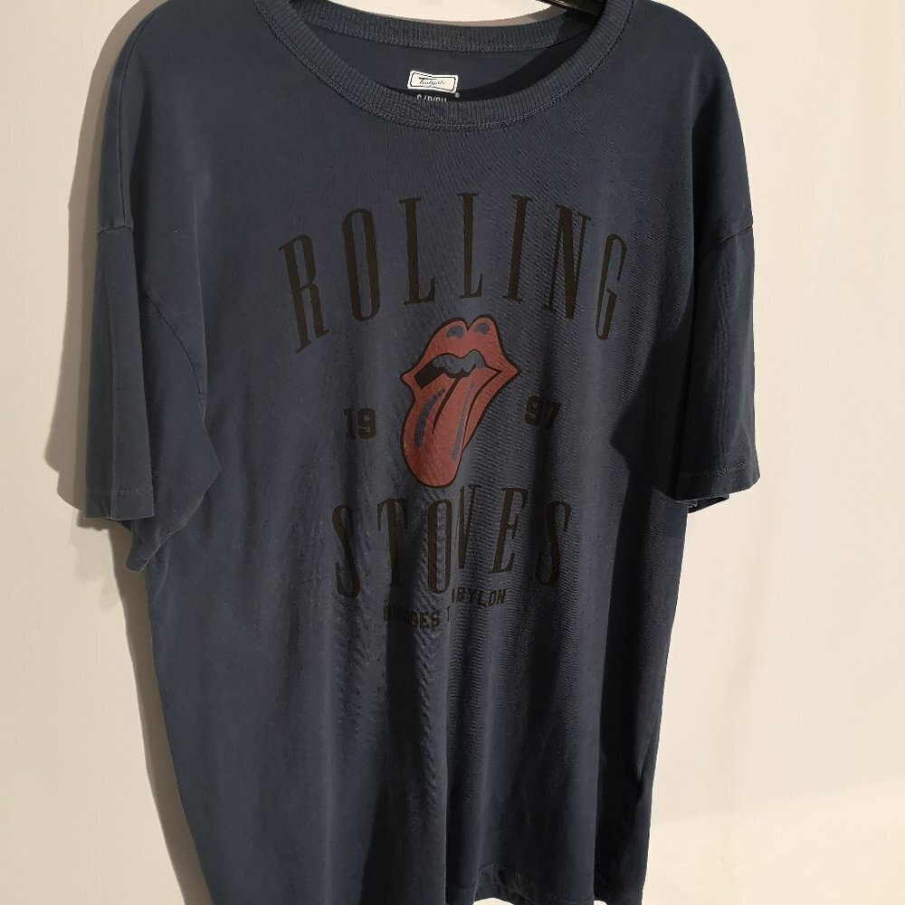 Rolling Stones Bridges to Babylon Men's Size Small Navy Short Sleeves T-shirt